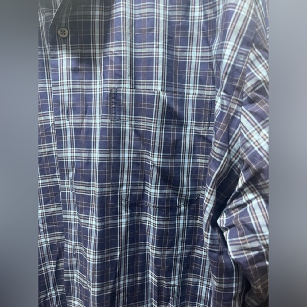 Peter Millar Plaid Shirt Size XL Men's Long Sleeve Button Up 100% Cotton Golf - Picture 3 of 6